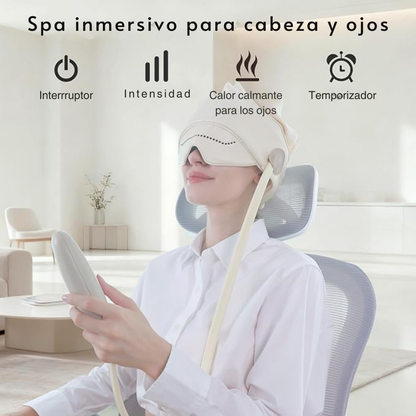 Masajeador de Cabeza y Ojos con Aire y Calor Terapéutico