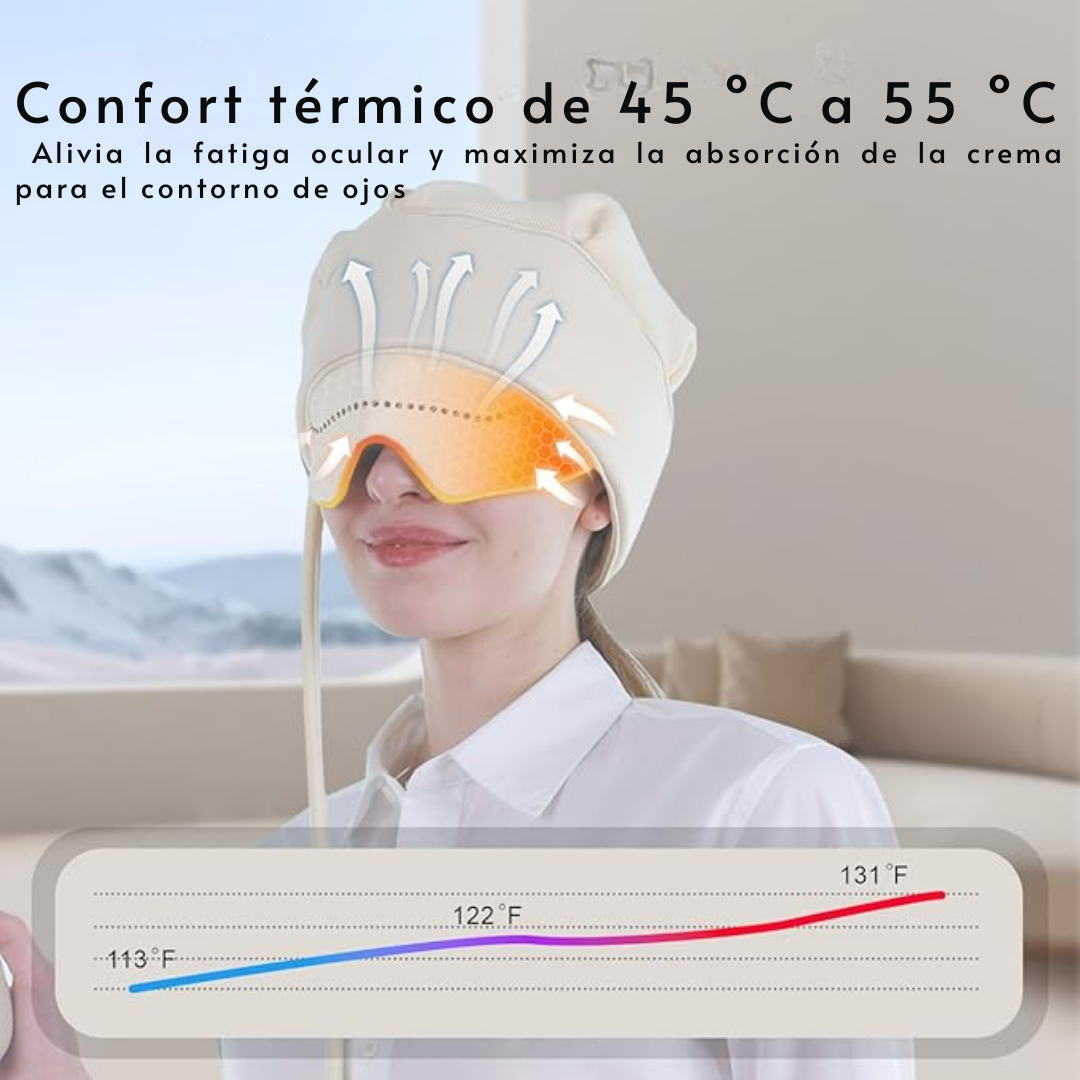 Masajeador de Cabeza y Ojos con Aire y Calor Terapéutico